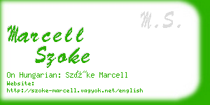marcell szoke business card