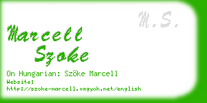 marcell szoke business card